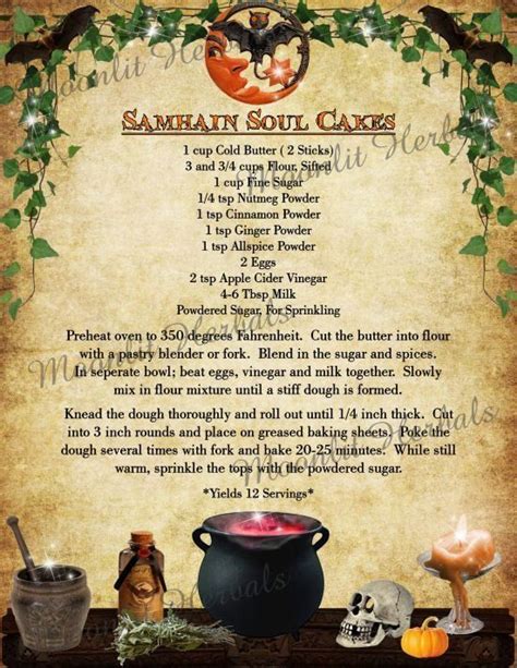 Wiccan samgain recipes